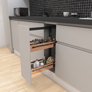 PVD Rosegold Universal Side Mounting Pullout - 3 Shelves