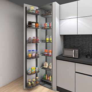 Pantry Pullout 6 Layer Smart Grey Finish