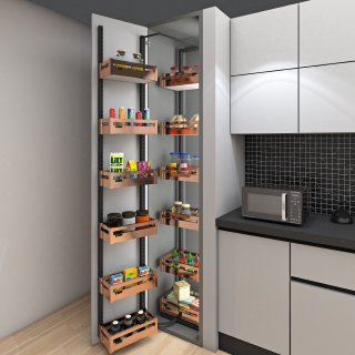 Pantry Pullout 6 Layer Stainless Steel PVD Rosegold