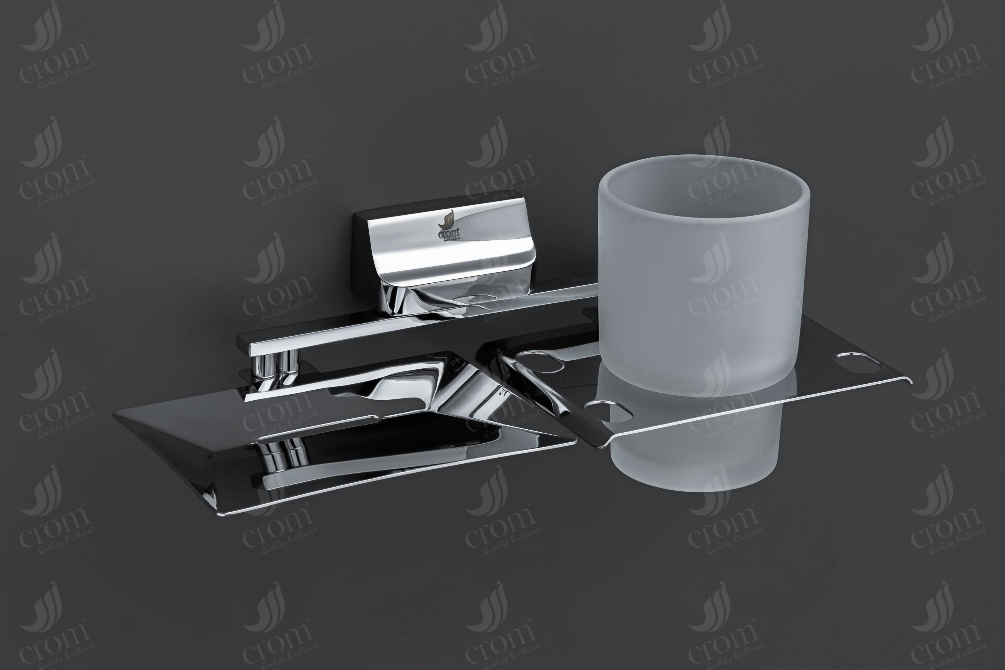 Stainless Steel Tumbler Holder With Soap Dish